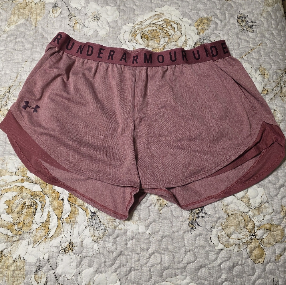 Womens Under Armour Pink Athletic Shorts